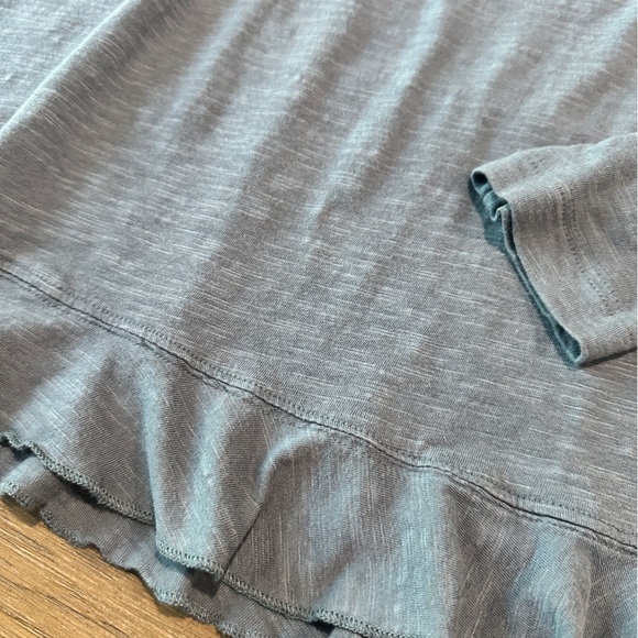 Susina Long Sleeve Boatneck T-Shirt Size Small Blue - Picture 3 of 8